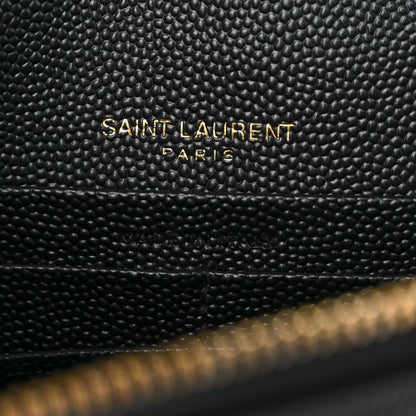 Saint Laurent Grain De Poudre Classic Monogram Kate Tassel Chain Wallet Black 6 of 9