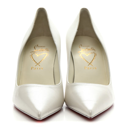 Christian Louboutin Pearlescent Nappa Miss Z 80 Pumps 38 Bianco 3 of 8