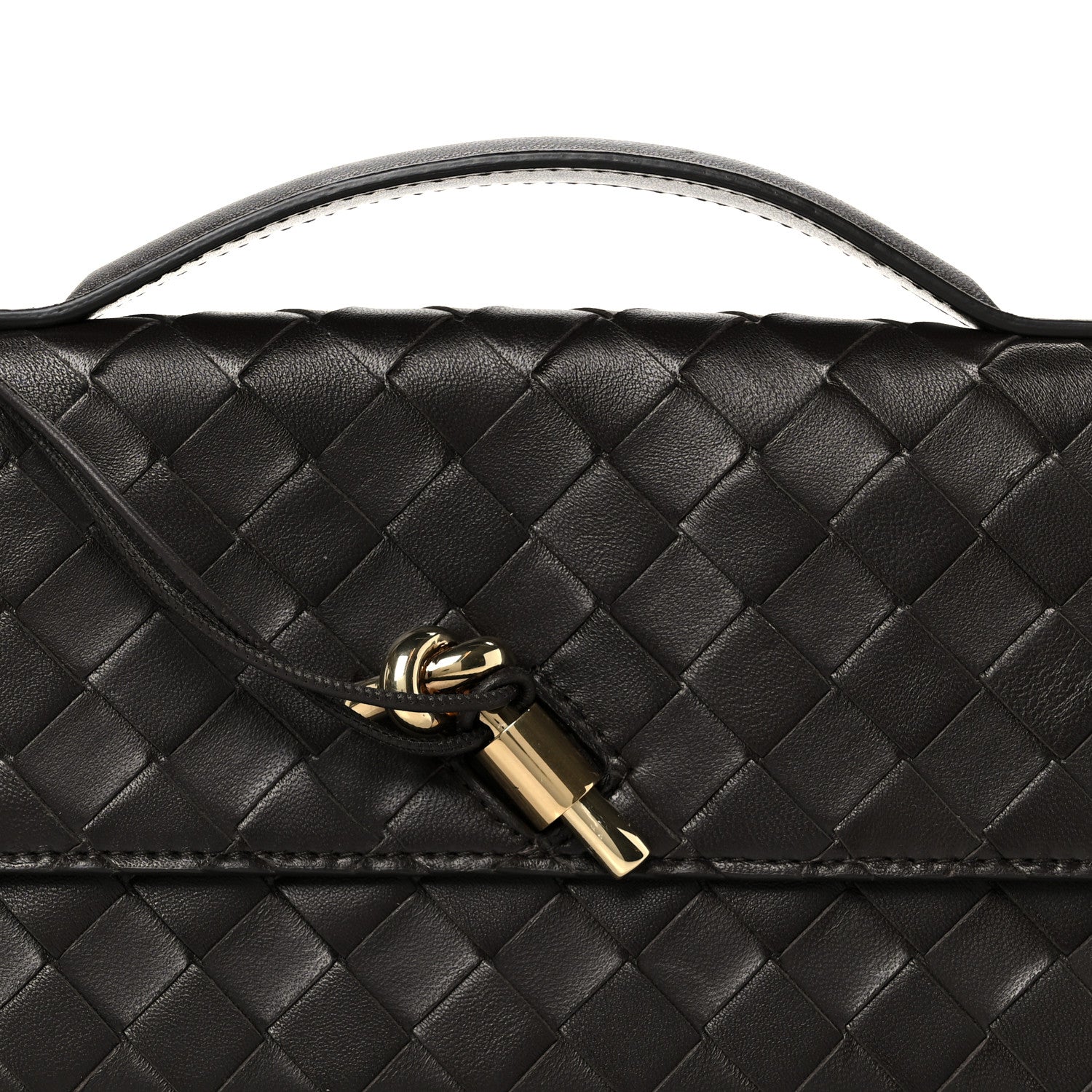 Bottega Veneta Nappa Intrecciato Long Andiamo Top Handle Clutch Fondant 9 of 9
