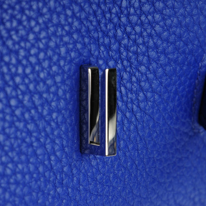 Hermes Taurillon Clemence Birkin 35 Bleu Electrique 23 of 27