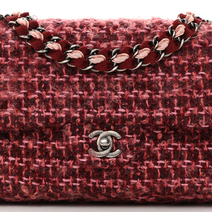 Chanel Tweed Quilted Medium Double Flap Red 7 of 14
