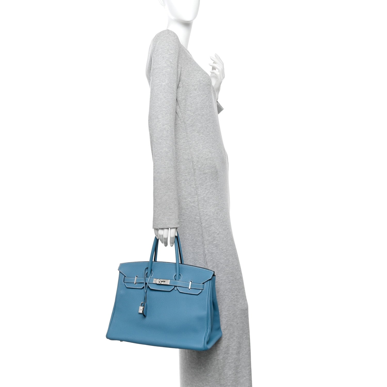 Hermes Togo BIRKIN 35 Blue Jean 2 of 13