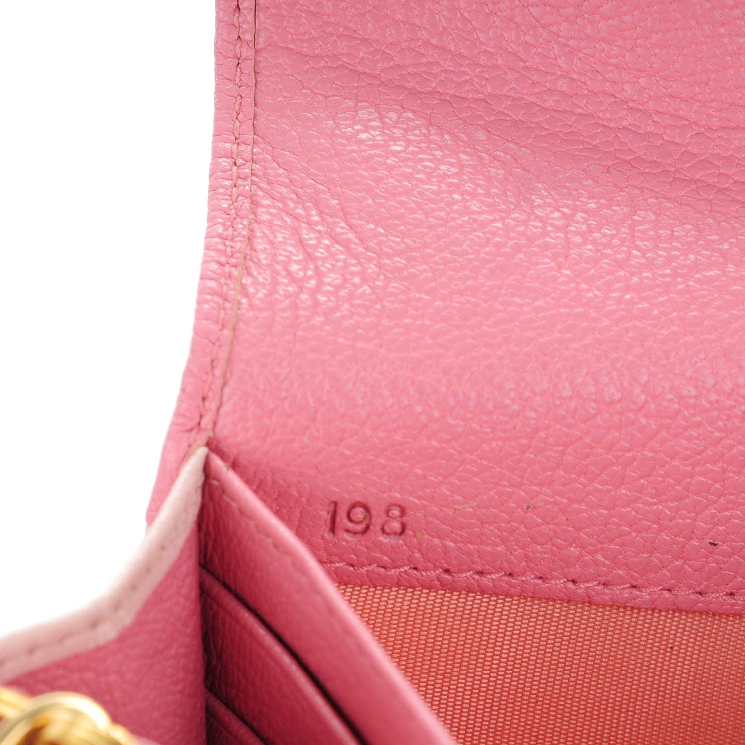 Miu Miu Goatskin Madras Flap Wallet Rosa 7 of 8