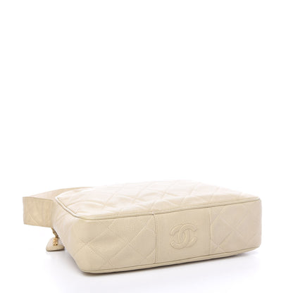 Chanel Caviar Quilted Shoulder Bag White 3 of 11