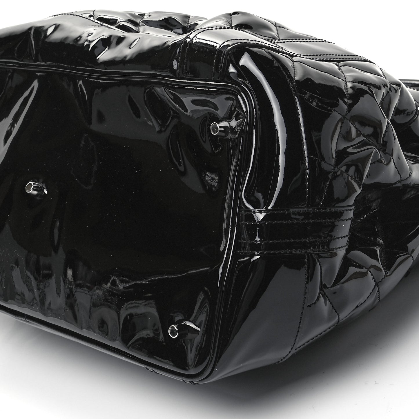 Patent Quilted Beaton Black