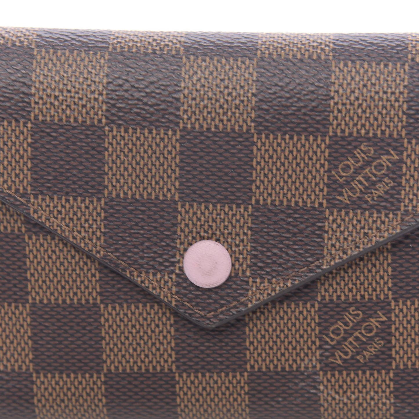 Damier Ebene Victorine Wallet Rose Ballerine