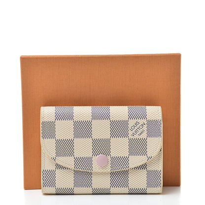 Louis Vuitton Damier Azur Rosalie Coin Purse Rose Ballerine 8 of 8