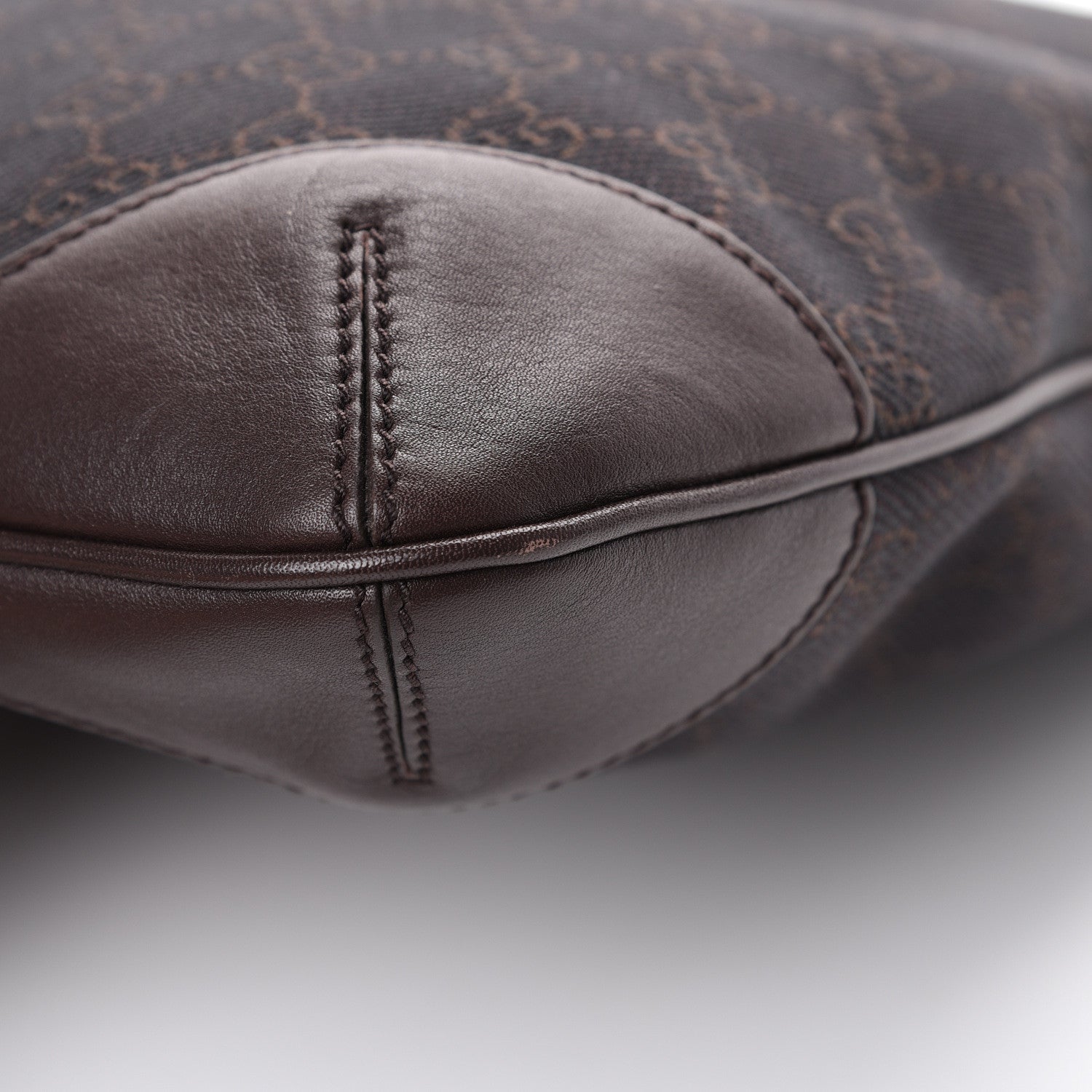 Gucci Monogram Signature Hobo Shoulder Bag Dark Brown 10 of 10