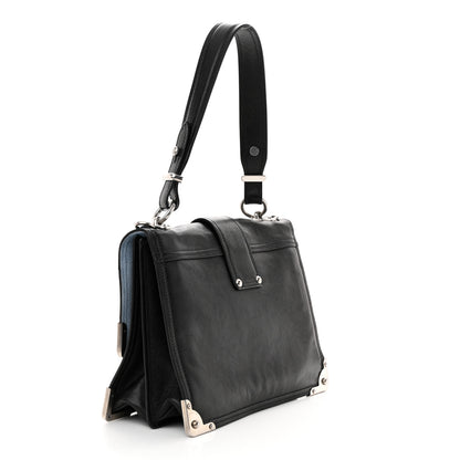 Prada Glace Calfskin Large Soft Cahier Bag Black 3 of 11