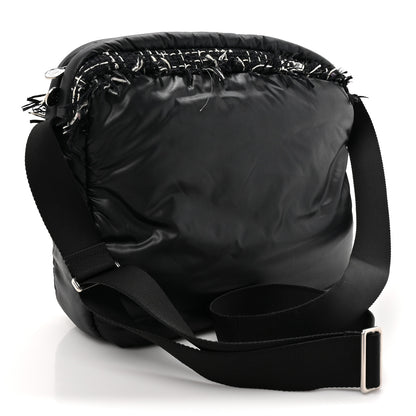 Chanel Nylon Tweed Coco Neige Messenger Bag Black 3 of 10