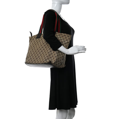 Gucci GG Monogram Large Web Handle Bucket Tote 2 of 17