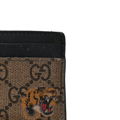 Gucci GG Supreme Monogram Tiger Print Card Holder Black 15 of 18