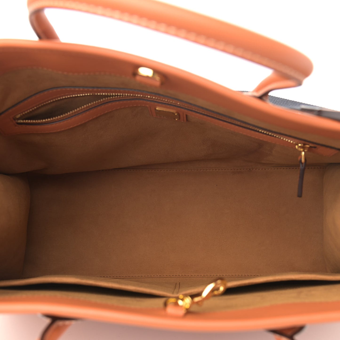 Calfskin Logo Large Tote Cognac