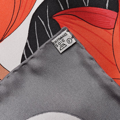 Hermes Silk Fleurs de Lotus Scarf 90 6 of 6