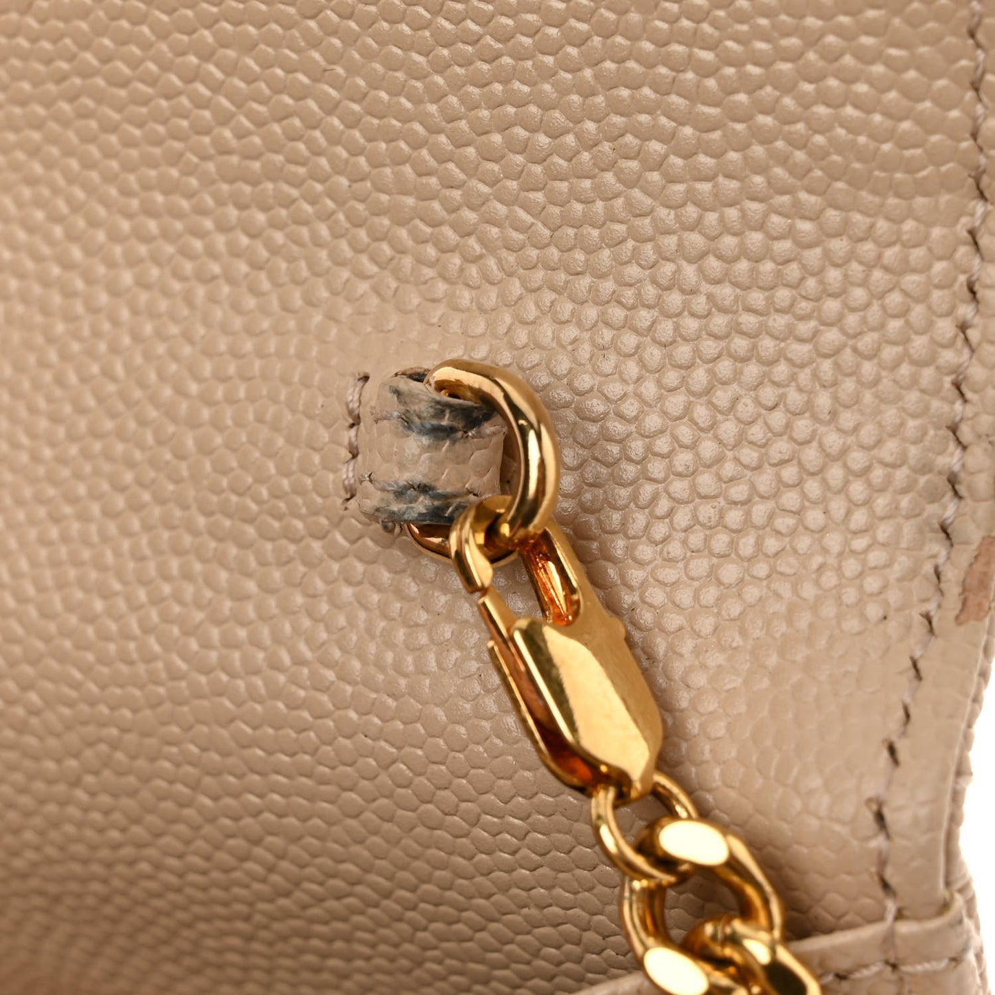 Grain De Poudre Matelasse Chevron Monogram Envelope Chain Wallet Nude Powder
