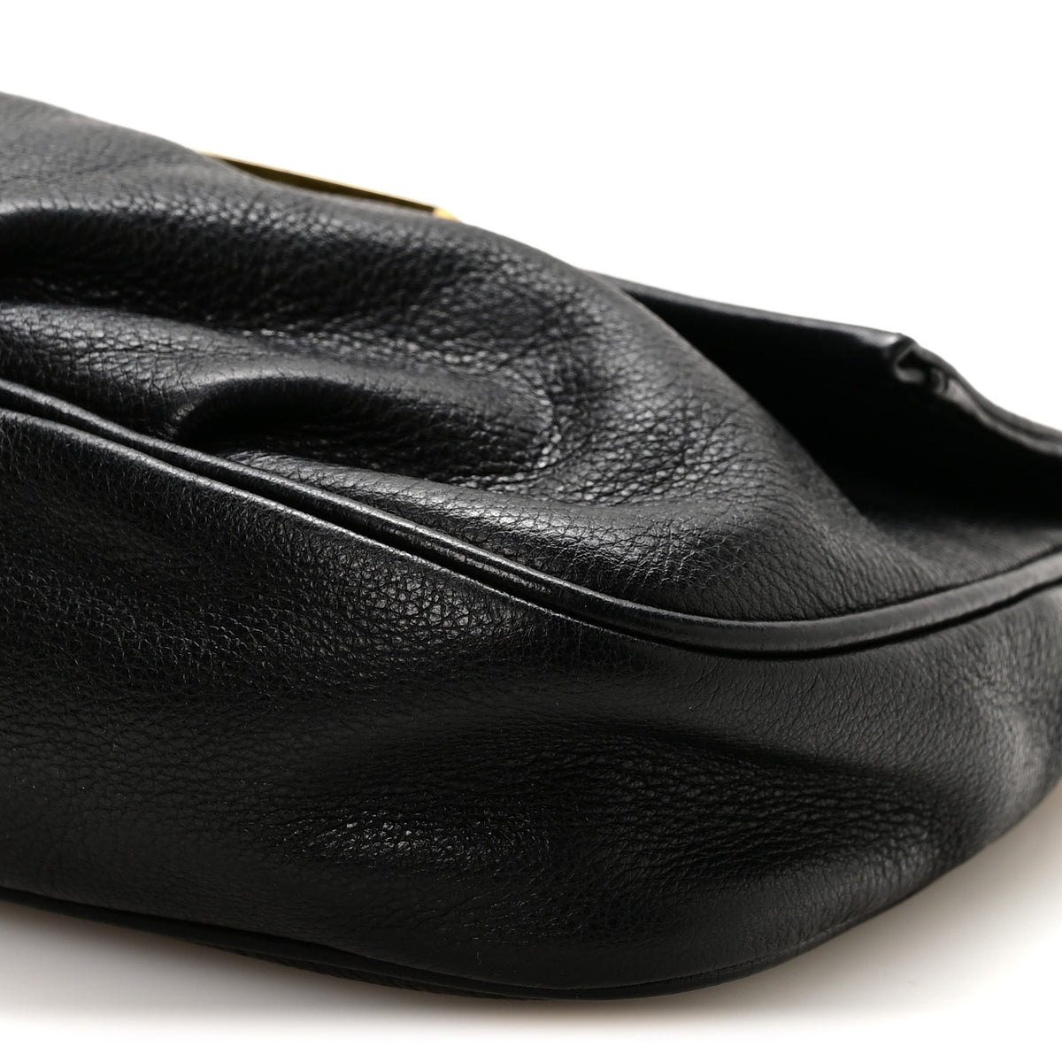 Fendi Vitello Flamingo Fendista Pouchette Crossbody Black 10 of 10