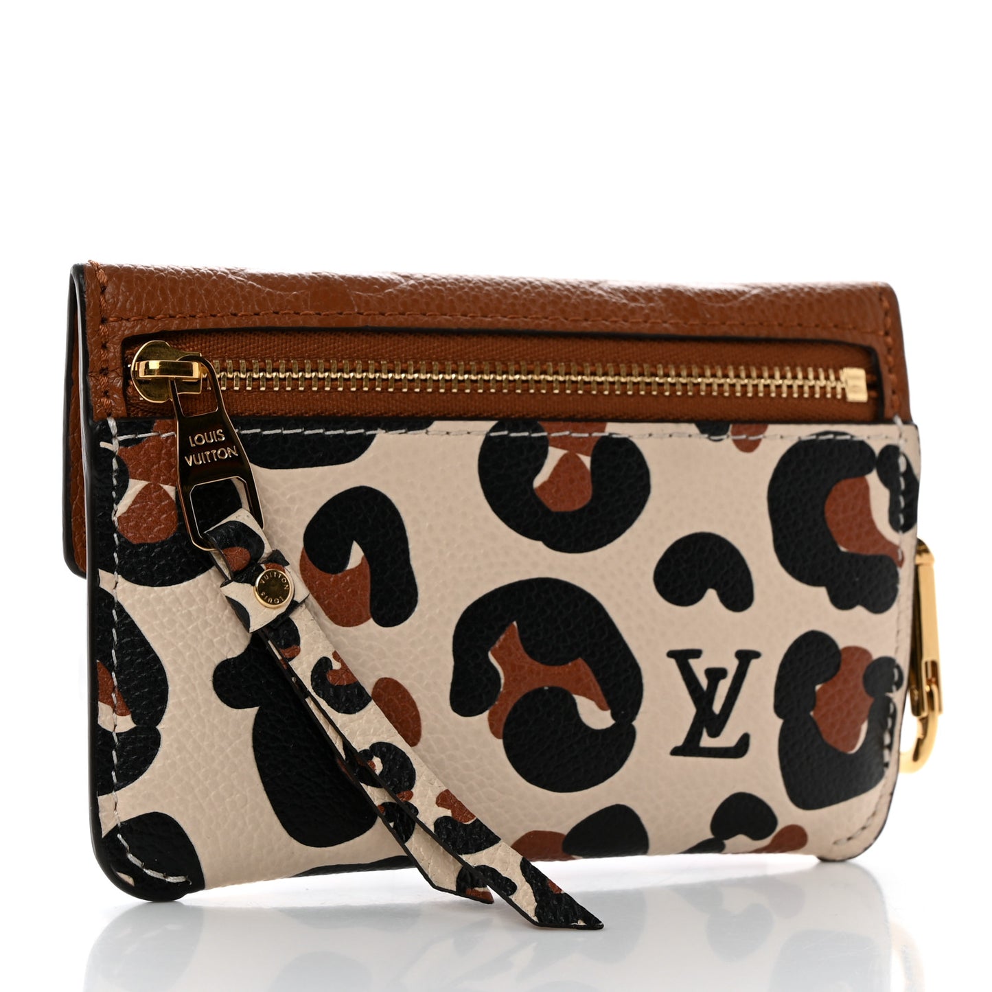 LOUIS VUITTON Empreinte Monogram Giant Wild At Heart Key Pouch Caramel