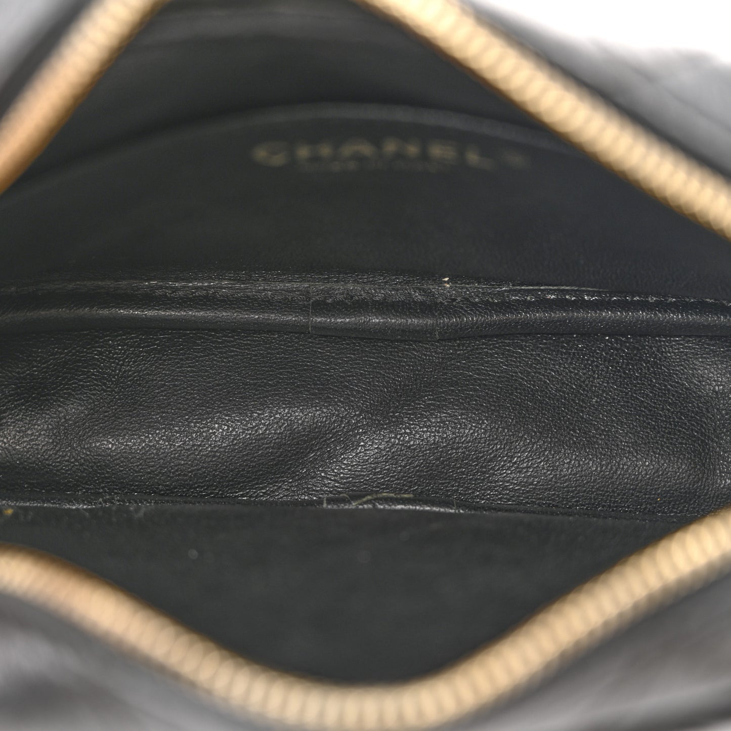 Aged Calfskin Quilted Mini Reissue Camera Case Black
