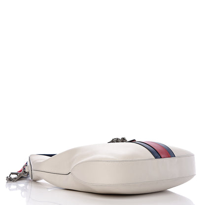 Gucci Calfskin Web Stripe Medium Dionysus Hobo White 4 of 13