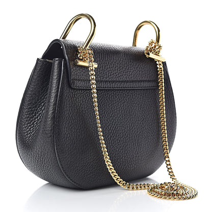 Chloe Grained Lambskin Mini Drew Shoulder Bag Black 3 of 9