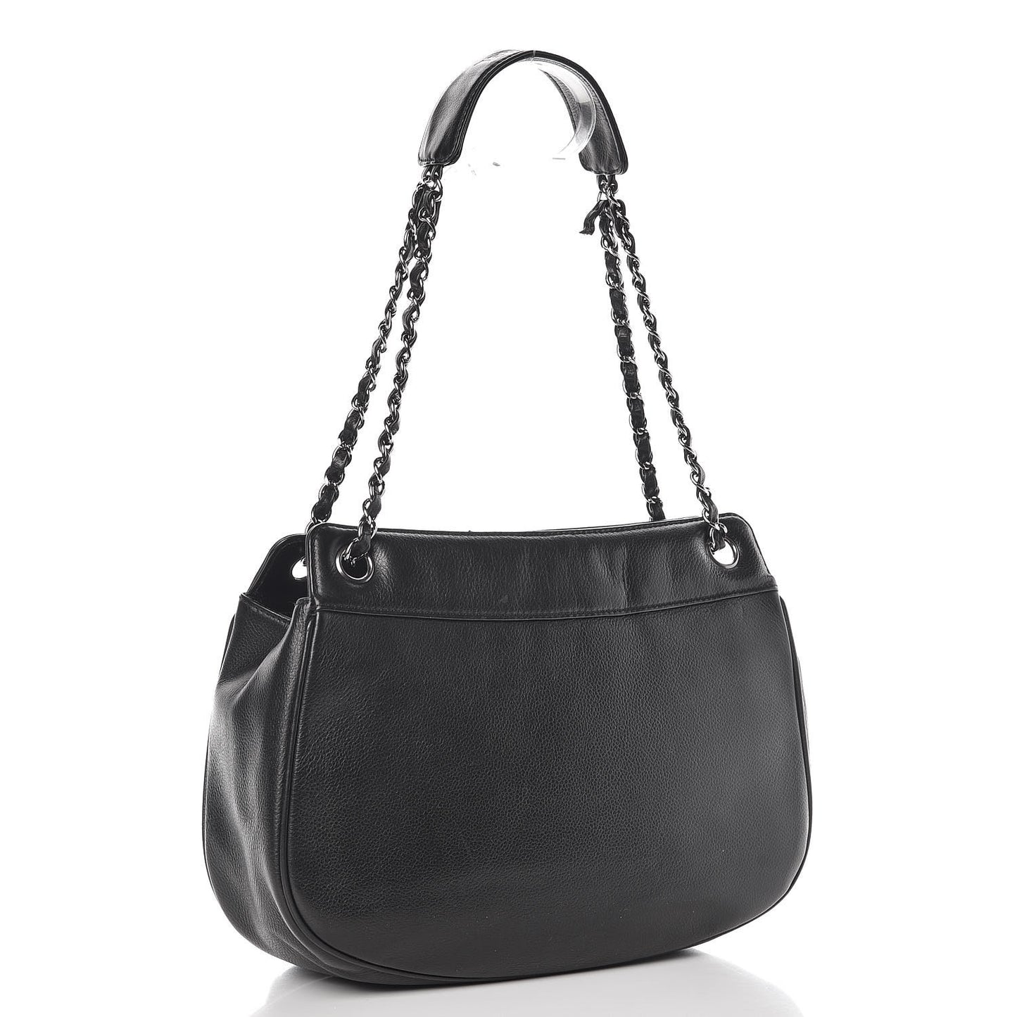 Calfskin Mademoiselle Shoulder Bag Black