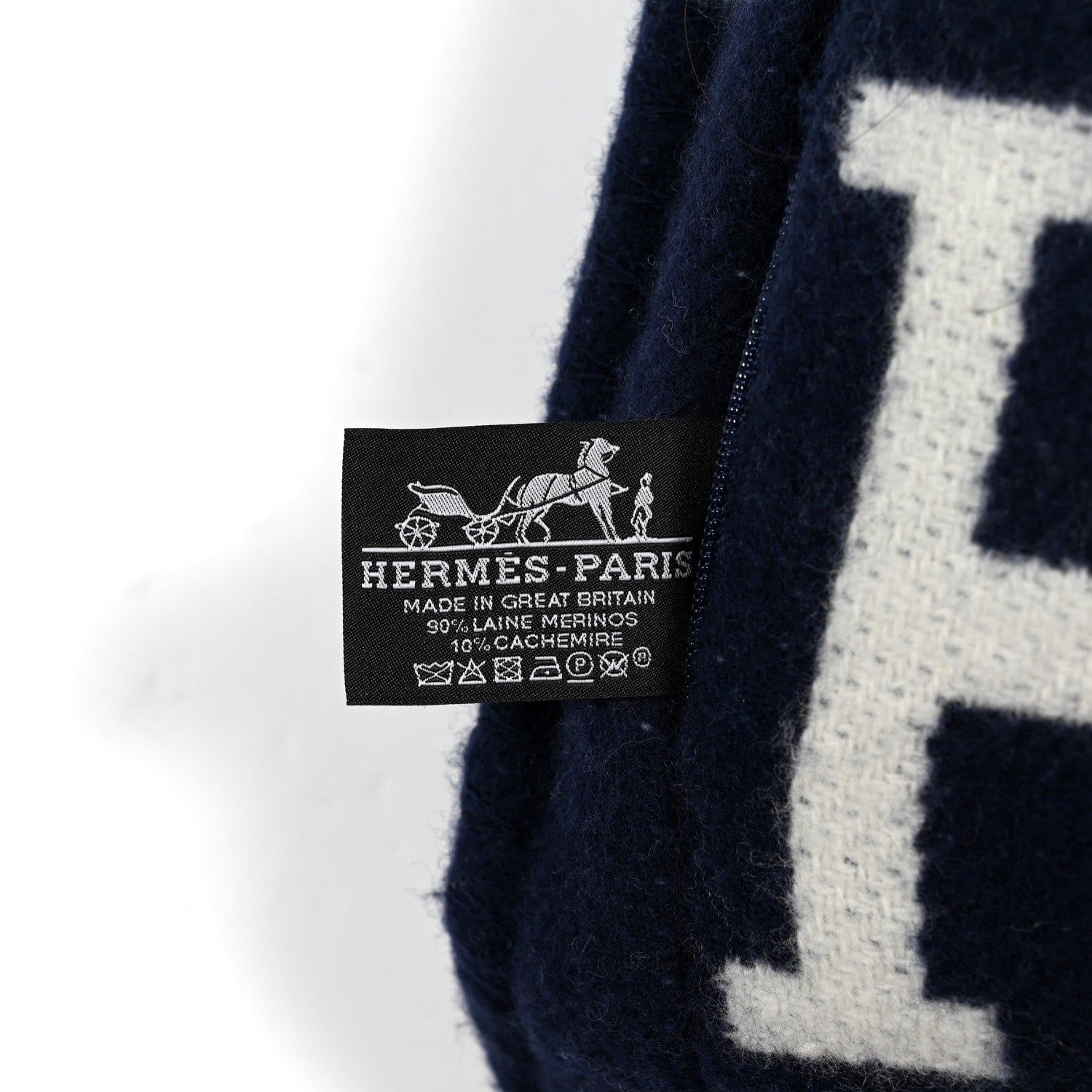 Hermes Wool Cashmere Avalon III Pillow PM Ecru Caban 3 of 3