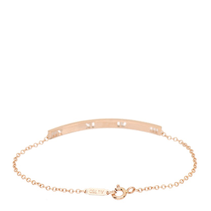 Tiffany 18K Rose Gold Diamond Atlas Bar Pierced Bracelet 3 of 4