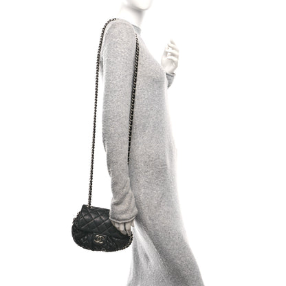 Chanel Washed Lambskin Quilted Mini Chain Around Flap Black 3 of 10