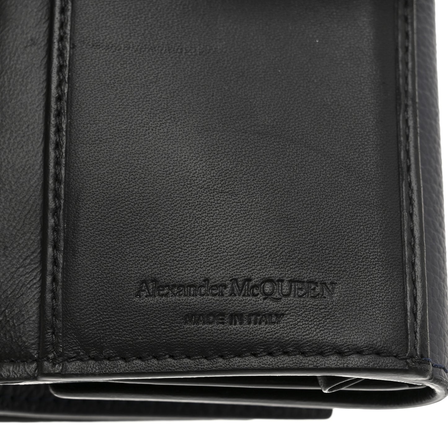 Calfskin Skull Continental Wallet Navy