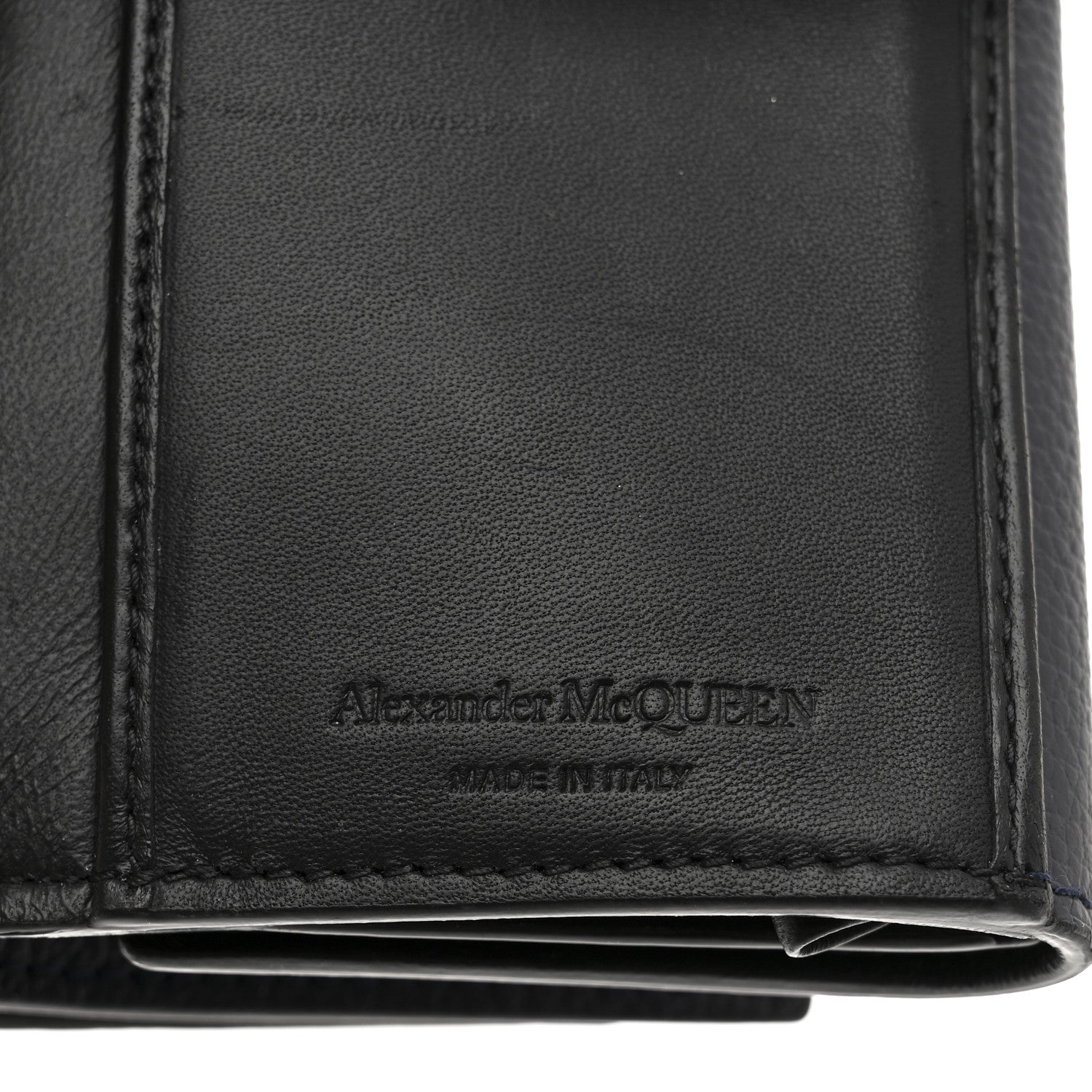 Alexander McQueen Calfskin Skull Continental Wallet Navy 7 of 8
