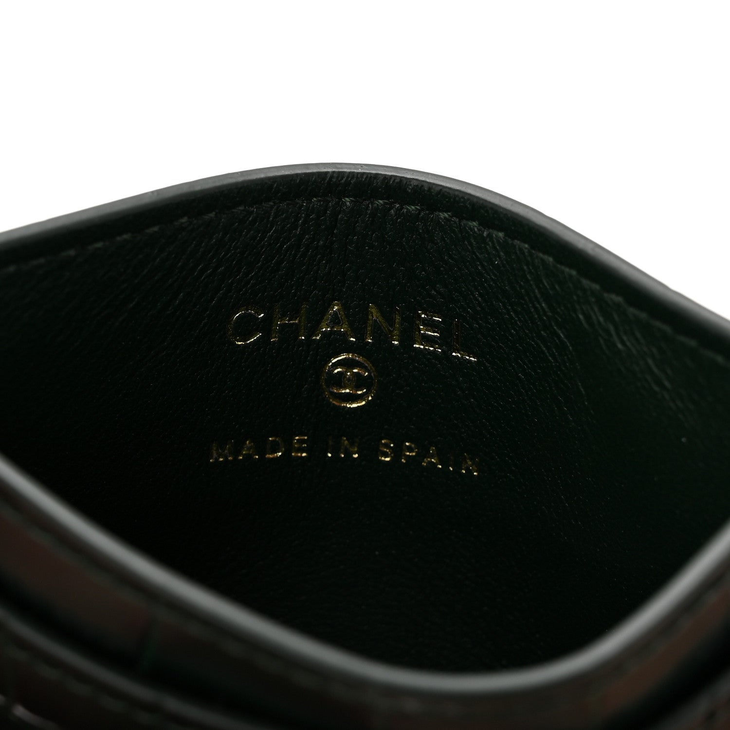 Chanel Calfskin Crocodile Embossed Crococo Card Holder Emerald 6 of 8