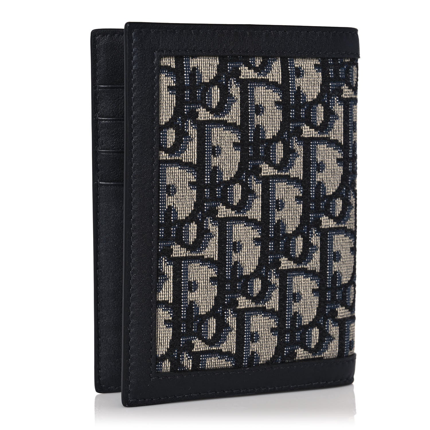 Christian Dior Calfskin Oblique Passport Holder Blue 3 of 8