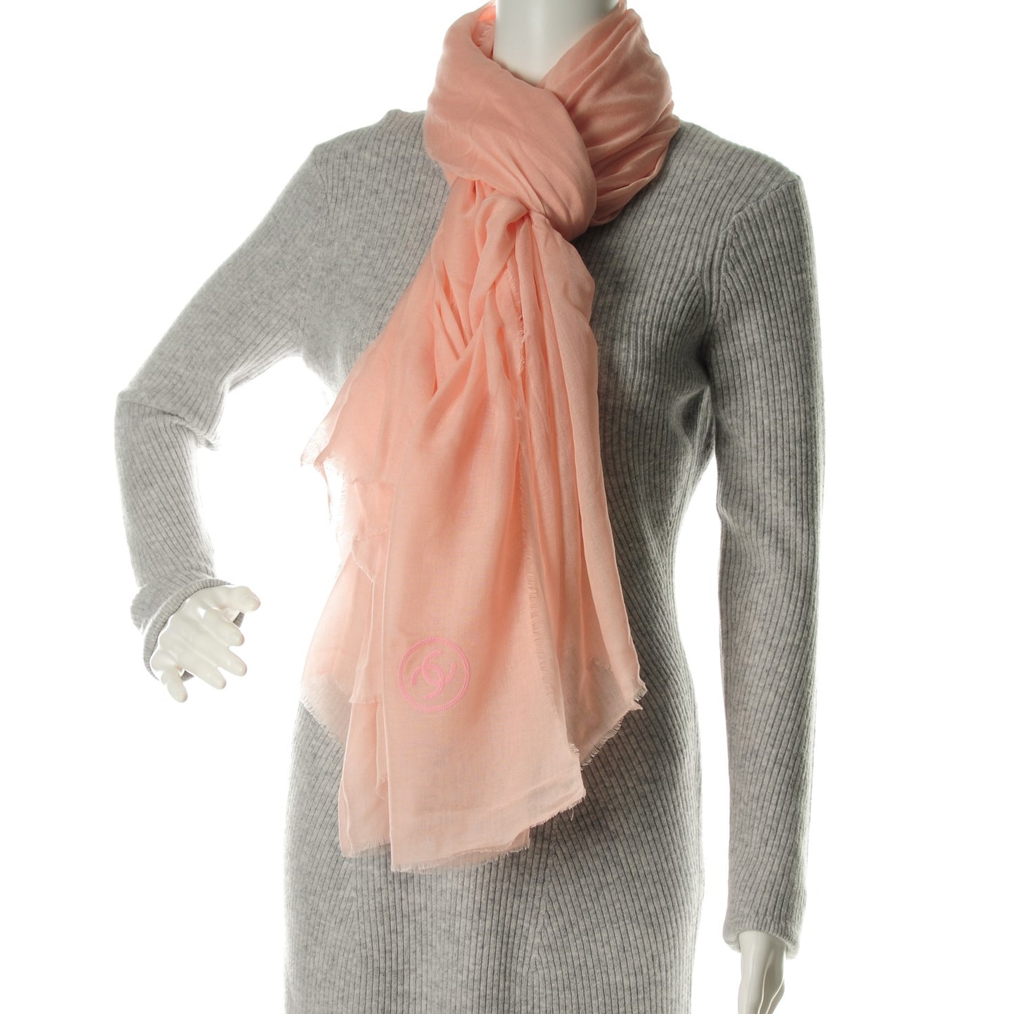 Modal Cashmere Sequins CC Scarf Rose Pale
