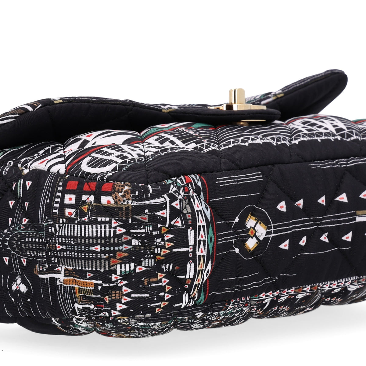Chanel Nylon New York Skyline Flap Black Multicolor 9 of 10