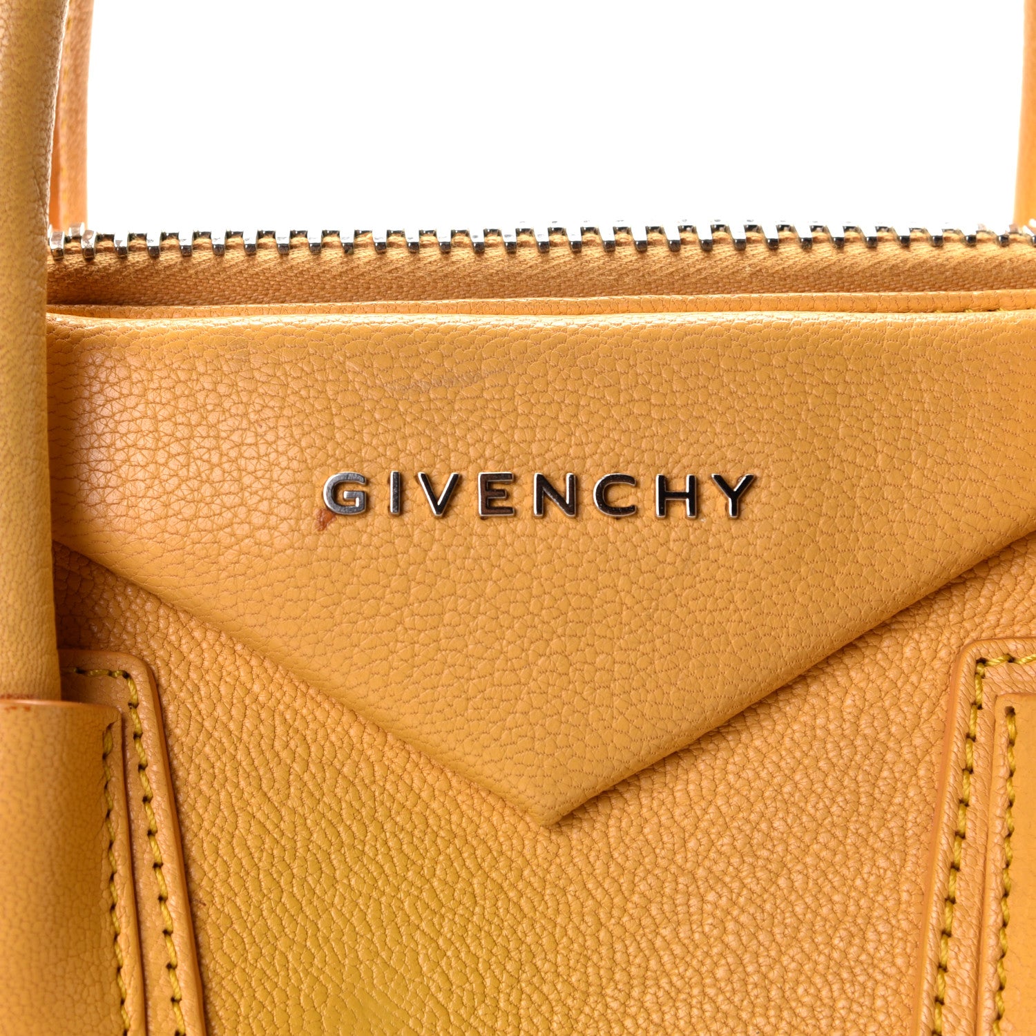 Givenchy Sugar Goatskin Mini Antigona Dark Yellow 6 of 8