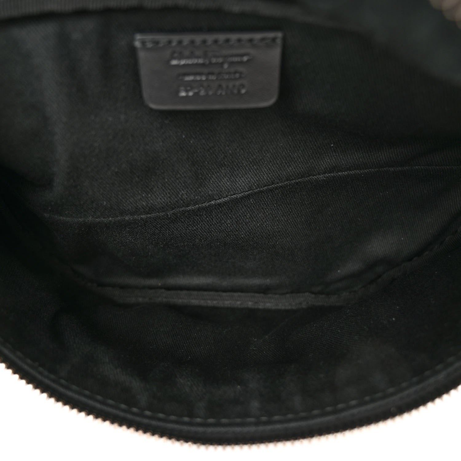 Salvatore Ferragamo Gancini Monogram Calfskin Waist Bag Black Beige 5 of 9