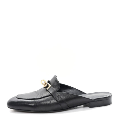 Hermes Goatskin Oz Mules 36 Black 1 of 10