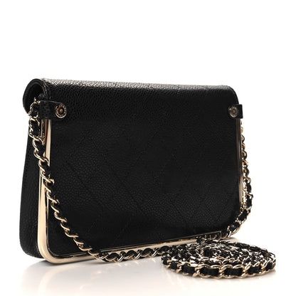 Chanel Caviar Envelope Wallet On Chain WOC Black 3 of 11