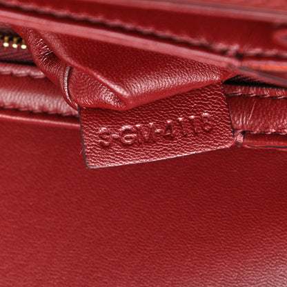 Celine Shiny Calfskin Medium Triomphe Light Burgundy 7 of 9