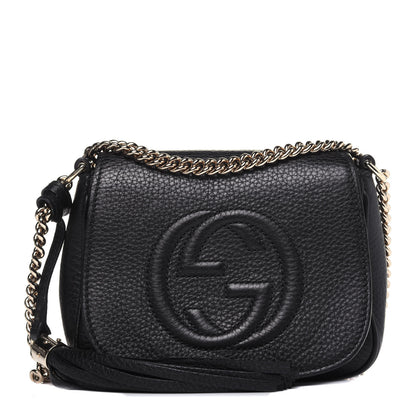 Gucci Pebbled Calfskin Small Soho Flap Crossbody Black 1 of 15