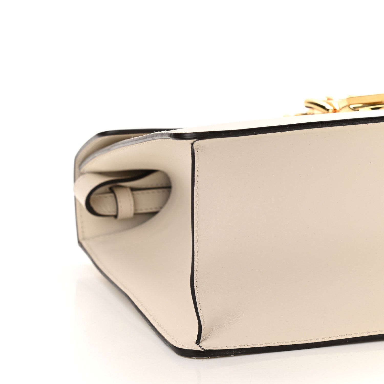 Gucci Calfskin Web Medium Sylvie Top Handle Bag White 8 of 10