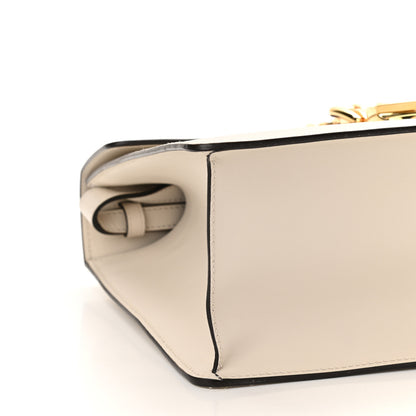 Gucci Calfskin Web Medium Sylvie Top Handle Bag White 8 of 10