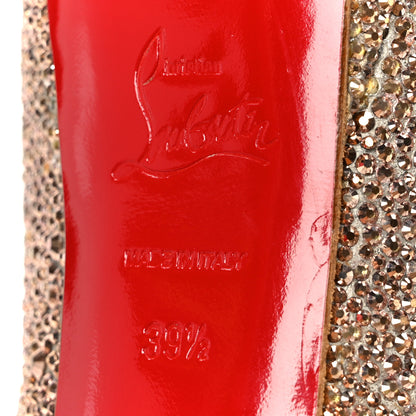 Christian Louboutin Specchio Strass Crystal Lady Peep 150 Pumps 39.5 Rose Gold 8 of 8