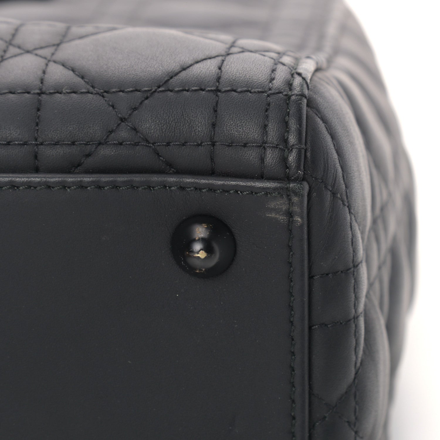 Christian Dior Ultra Matte Calfskin Cannage Large Lady Dior Black 11 of 15