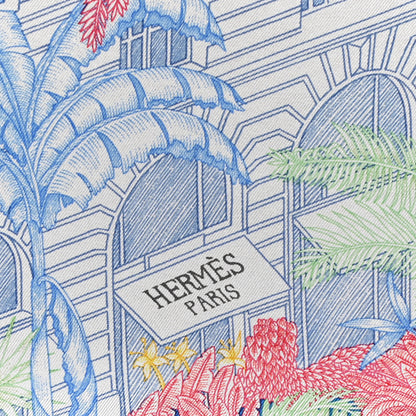 Hermes Silk Faubourg Tropical Scarf 90 Pierre Rose Multicolor 5 of 6