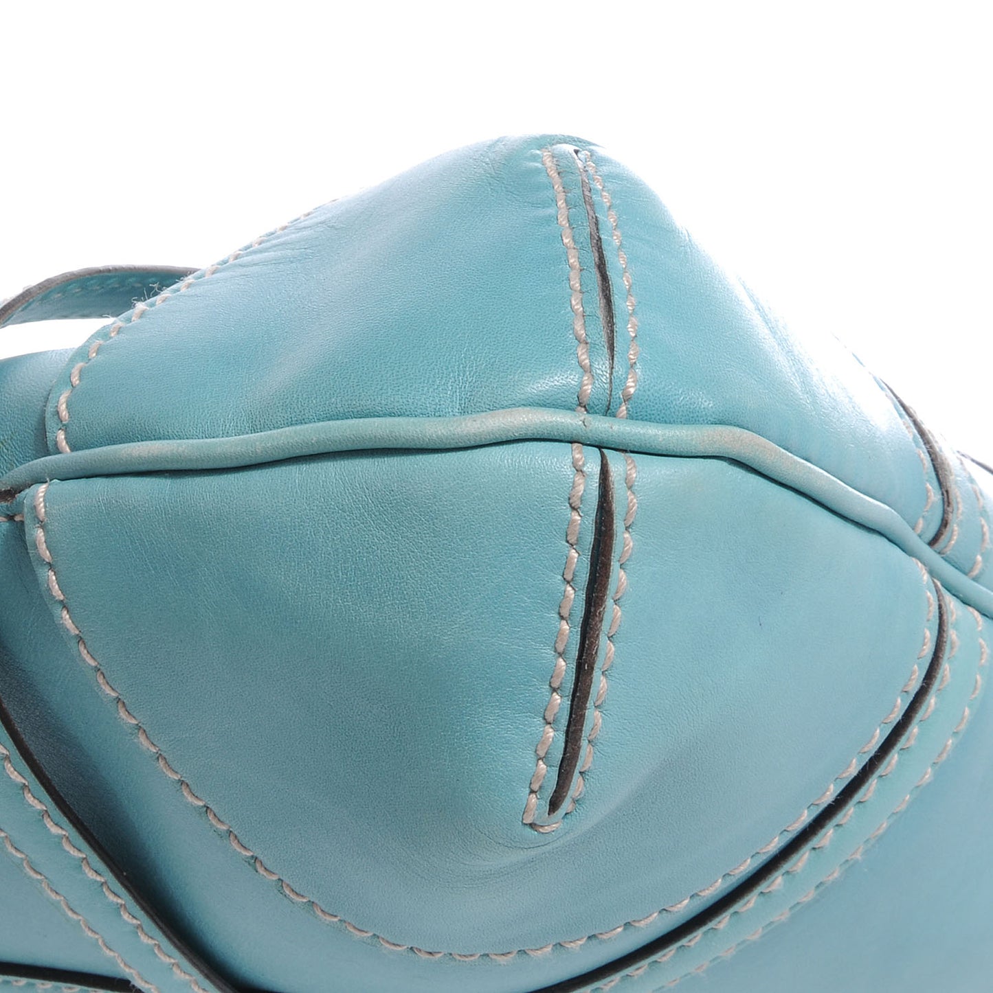Leather Reins Tote Turquoise