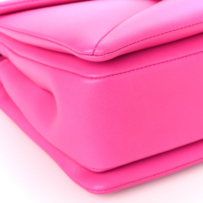Valentino Garavani Nappa One Stud Chain Clutch Pink PP 7 of 8