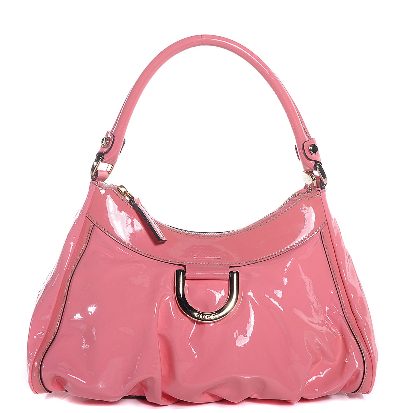Patent Medium D Gold Ring Hobo Pink