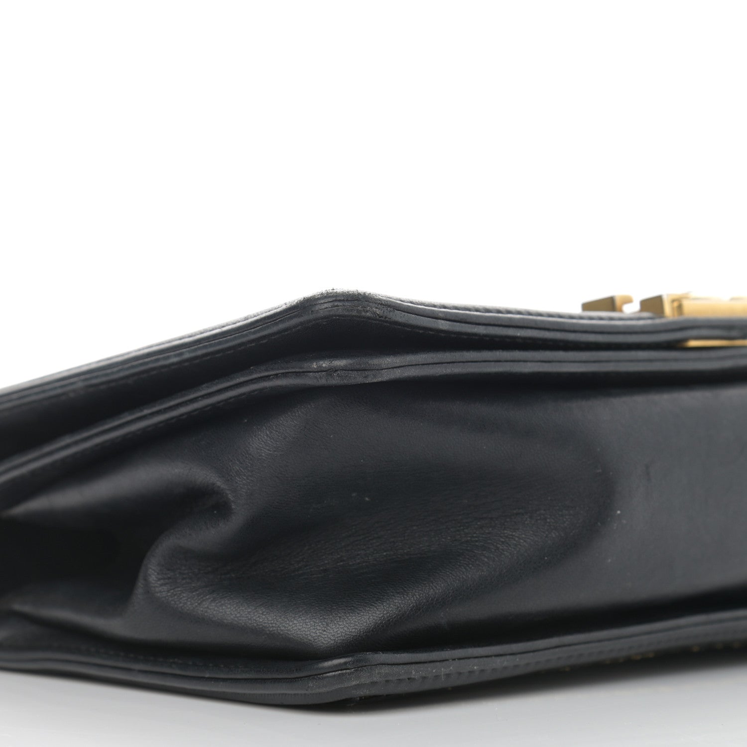 Chanel Lambskin Quilted Medium Chain Detail Boy Flap Black 8 of 16