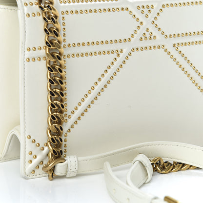 Christian Dior Lambskin Studded Medium Diorama Flap Bag Latte 10 of 11